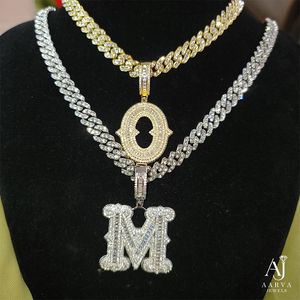 Custom Rose <b>Gold</b> Plated Moissanite Letter/<b>Number</b> Charm Iced Out Round Brilliant Hip Hop Pendant Necklace for Men and Women - Product Image 1