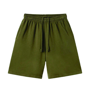 Sun Faded Jogging Embroidered <b>Patch</b> Logo Stone Washed Summer <b>Shorts</b> OEM ODM 100% Cotton <b>Men's</b> Heavy Weight <b>Shorts</b> - Product Image 1