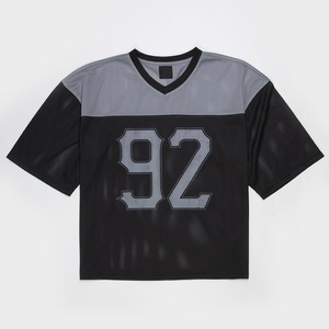 Maillot de football américain tendance pour homme en maille, col en V, avec numéro scintillant, style streetwear, vente en gros OEM - Product Image 6