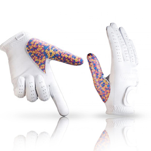Gant de golf en cuir véritable blanc, main droite, impression par sublimation, antidérapant, à enfiler, unisexe, gant de sport unisexe - Product Image 5