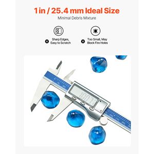 Perline Riflettenti Diamantate da 25,4 mm (1 Pollice) Resistenti alle Alte Temperature, 20 LBS/9 KG, per Bracieri e Accessori per Caminetti - Product Image 5