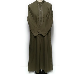 เสื้อผ้าญุบบะห์คุณภาพสูงสำหรับชาวมุสลิมในช่วงรอมฎอน สไตล์ตะวันออกกลาง แบบซาอุดิอาระเบีย สำหรับผู้ชาย เนื้อผ้าระบายอากาศได้ดี แขนยาว - Product Image 1