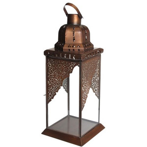 Lanterne à bougie en métal vintage de qualité supérieure avec surface de protection thermique durable pour une ambiance décorative - Product Image 4