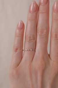 Bague demi-éternité en or massif 14 carats avec diamants de laboratoire taille marquise, empilable, minimaliste, pour usage quotidien, élégante, bande de 1,5 mm - Product Image 2