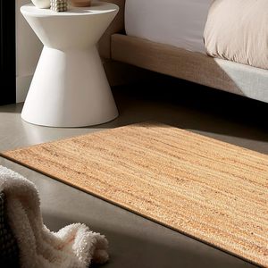 Handwoven Natural Jute Runner <b>Rug</b> Braided Natural Fiber Carpet <b>Boho</b> Farmhouse Hallway Floor Mat - Product Image 2