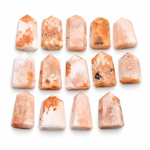 Chakralume - Obelisco de Scolecita Rosa Natural, Cristal Pulido, Piedra Curativa Religiosa para Colgar, Reiki, Meditación, Energía - Product Image 1