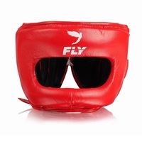 Guantes de MMA Fly, Antideslizantes, Transpirables, de Cuero Vacuno Genuino, con Cierre de Gancho y Bucle, Protector Facial Completo, Protector Inguinal
