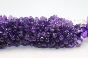 AAA Grade African <b>Amethyst</b> Drop Shape Beads 6-8 MM 8 Inch Natural Gemstone For Jewelry Making At Wholesale Price - Product Image 6