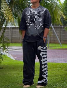 Pantalones Deportivos Anchos para Hombre, Estilo Casual con Estampado Gráfico, Pantalones Joggers con Cordón y Bolsillos - Product Image 4