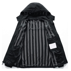 Wholesale Cheap Price <b>Men's</b> Winter Windbreaker <b>Jacket</b> with Canvas Fabric Hooded & Breathable for Outdoor Use - Product Image 6