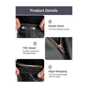 Pantalones de senderismo para hombre, forrados de lana, impermeables, para nieve y esquí, con múltiples bolsillos con cremallera, cálidos para invierno - Product Image 5