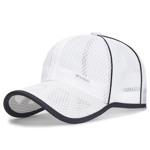 Gorra de béisbol de verano para hombre y mujer, estilo duckbill, ligera, de malla transpirable, impermeable, 100% algodón, con borde completo a cuadros. - Product Image 4