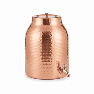 Distributeur d'eau artisanal en cuivre avec support, design nid d'abeille martelé, serveur de boissons, vaisselle de cuisine domestique, export en gros - Product Image 1
