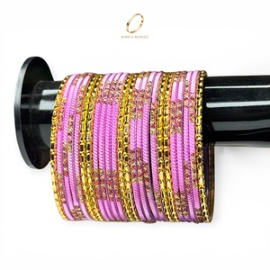 Designer Kids Pink Gold Plated Stainless Steel <b>Crystal</b> Wedding Fashion Bangles Premium for Boutiques Gift Shops Wholesale - Product Image 2