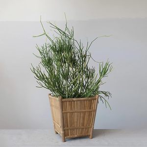 Pot de plante en bambou écologique, fait main, pour la décoration intérieure et extérieure - Product Image 4