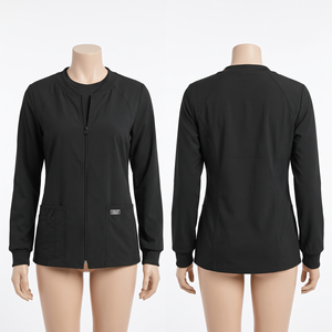 Chaqueta Médica Unisex 240g de Lana/Viscosa Premium Azul Claro con Paneles Delanteros y Traseros, Etiqueta Tejida en Relieve, Impermeable, de Secado Rápido y Transpirable - Product Image 1