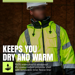 เสื้อแจ็คเก็ตนิรภัยทางเทคนิค สะท้อนแสงมองเห็นได้ชัดเจน ซิปกันน้ำ กระเป๋าอเนกประสงค์ ชุดทำงานกลางแจ้ง ป้องกันภัย - Product Image 4