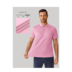 Camiseta Clásica Rosa Sólida para Hombre, de Algodón Suave y Transpirable, Manga Corta, Estilo Casual, Atuendo Elegante para Verano - Product Image 4