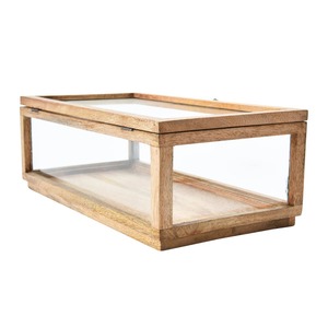 Modern Glass And Wood Organizer <b>Box</b> Perfect For Display Storage And Gifting Helps Organize Jewelry Watches And Accessories - Product Image 4