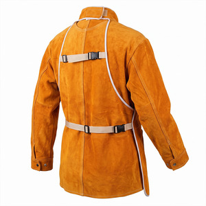 Veste de soudeur en cuir de vachette pleine fleur haute performance JNM SAFETY modèle JNM-335, résistante au feu et imperméable, vente en gros - Product Image 2