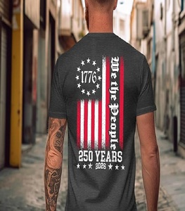 Men's <b>Black</b> Short Sleeve T-Shirt With Blue Flame Print Back Design Street Style Regular Fit O-Neck Jersey Cotton - Product Image 4