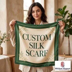 Écharpe carrée imprimée sur mesure, effet soie, foulard de mode, châle, service de fabrication textile OEM ODM sous marque privée - Product Image 6