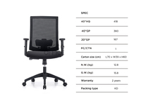 Chaise de bureau en maille d'ordinateur économique, durable, ergonomique, confortable et respirante, avec mécanisme multifonction en nylon