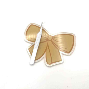 Cute Bowknot Acrylic Lash Tile Magnetic Eyelash Extension <b>Holder</b> Plate Custom Logo Gold Ribbon <b>Bow</b> Lash Palette Organizer Board - Product Image 1