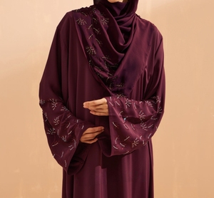 Abaya Saudí Tradicional Islámica de Alta Calidad para Mujer, Diseño Dubai, Primavera, Poliéster Transpirable, Largo hasta el Tobillo, Corte Musulmán - Product Image 5