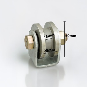 Roue à roulement lisse et durable en acier inoxydable poli de 50 mm pour portail coulissant extérieur moderne, mécanisme de glissement architectural - Product Image 3