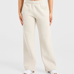 Pantalones Deportivos Largos para Mujer, Estilo Retro, Pierna Recta, Tela Suave de Felpa, Pantalones de Chándal para Mujer - Product Image 1