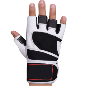 ถุงมือยกน้ำหนักแบบเปิดนิ้ว พร้อมสายรัดข้อมือปรับได้และที่รองรับฝ่ามือ สำหรับการฝึกซ้อมในยิม - Product Image 3