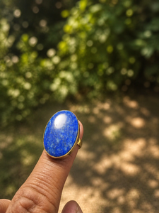Wedding <b>Ring</b> for Women Classic Eternity Natural Gemstone A high Quality Handmade <b>lapis</b> <b>lazuli</b> Gemstone Gold Platet - Product Image 6