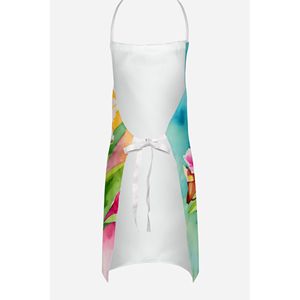 Delantal de orquídeas de acuarela Multicolor grande Unisex para cocina que sirve manualidades para hornear jardinería para adultos-hombres y mujeres - Product Image 4