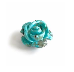 Turquesa Natural al por Mayor, Piedras Preciosas Sueltas Talladas en Forma de Rosa para la Fabricación de Joyas, Pedidos al por Mayor - Product Image 1