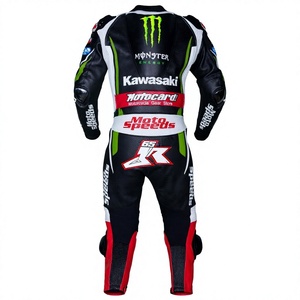 Traje de cuero para carreras Jonathan Rea, 1 pieza, piel de vaca/canguro, mono para moto/ciclismo, traje para motociclista con armadura de nivel 2 - Product Image 2