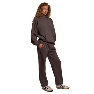 Vente en gros de sweat à capuche en polaire pour femmes pull-over simple surdimensionné pour l'hiver, mode décontractée, logo personnalisé, fournisseur OEM ODM - Product Image 3