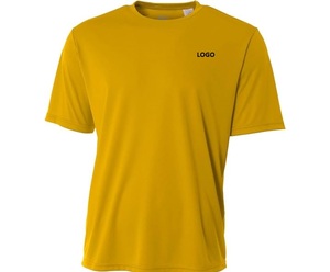 T-shirt de sport pour homme violet à manches courtes, col rond, séchage rapide, haut d'entraînement pour équipe, logo personnalisé - Product Image 6