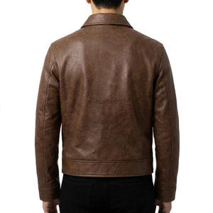 Chaqueta de Cuero de Estilo Urbano para Hombre, Nueva Colección, Chaqueta Letterman de Cuero Sostenible Personalizada - Product Image 5