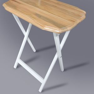Set Tavolini da Caffè - Medaglione, 2 Pezzi, Tavolini con Vassoio, Naturale/Bianco - Product Image 4