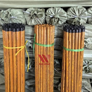 Asiawood ไม้กวาดไม้ยูคาลิปตัสเคลือบพีวีซีแบบตรงพร้อมหัวไม้กวาดพลาสติกและที่ตักผงเครื่องมือทำความสะอาดพื้นในบ้าน - Product Image 1