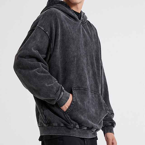 Sweat-shirt à capuche pour homme, coupe classique, bleu foncé, décontracté, en coton French Terry, avec poche, hiver, numérique, écologique, respirant - Product Image 6