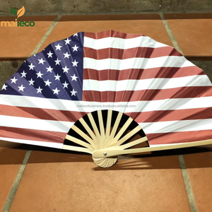 Vente en gros Ventilateur pliant portable en bambou écologique du Vietnam Logo imprimé personnalisé pour l'artisanat traditionnel de mariage - Product Image 2