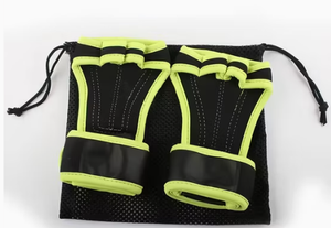 Guantes Deportivos Transpirables de Medio Dedo con Soporte para Muñeca, Estilo Liso Negro y Azul, para Primavera y Otoño - Product Image 5