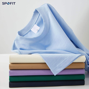เสื้อยืดคอกลมแขนสั้นผ้าฝ้าย 100% รุ่นคัสตอม 230 กรัม ทรงปกติ สีพื้น ไม่มีลาย คอกลม ลำลอง สีขาว สีดำ - Product Image 5