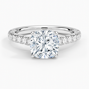 BOJ <b>Ring</b> 0128 Emerald Cut 925 <b>Silver</b> Luxe French Prong Setting <b>Solitaire</b> Diamond <b>Ring</b> 2ct D Color VVS1 Moissanite GRA Certified - Product Image 3