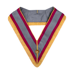 Collar Masónico Rojo con Ribete Morado, Collar Masónico de Terciopelo Azul con Soporte para Joyas - Product Image 6