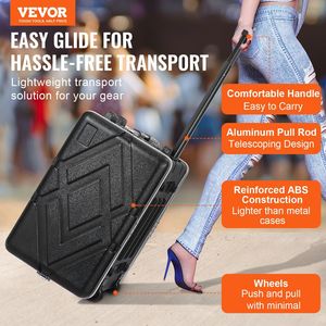 Armadio Rack Server 6U Robusto da 19 Pollici di Profondità, Costruzione in ABS con Ruote Rimovibili e Chiusure a Farfalla per Valigie Porta Attrezzi - Product Image 2