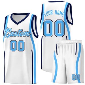 Ensemble Maillot et Short de Basketball Personnalisable pour Équipe – Logo, Nom, Numéro – Respirant, Séchage Rapide, 100% Polyester, Col en V – Vente en Gros - Product Image 3