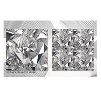 Carreaux de sol en porcelaine émaillée de haute qualité 600x600, motif diamant brillant, style européen moderne, pour décoration murale intérieure, effet brique.